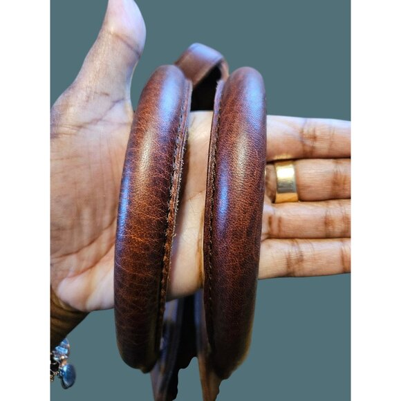 Duluth Lifetime Leather Crossbody Saddle Bag Full Grain Cow Hide Distressed - Picture 9 of 16